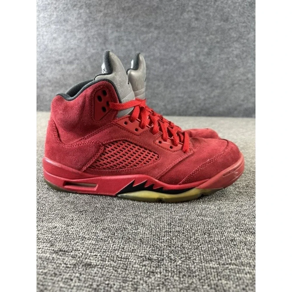 Jordan Air Jordan 5 Retro Red Suede‎ Shoes Mens 9 Basketball Sneakers 136027-602
